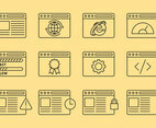 Web Browser Line Icons