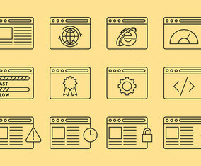 Web Browser Line Icons