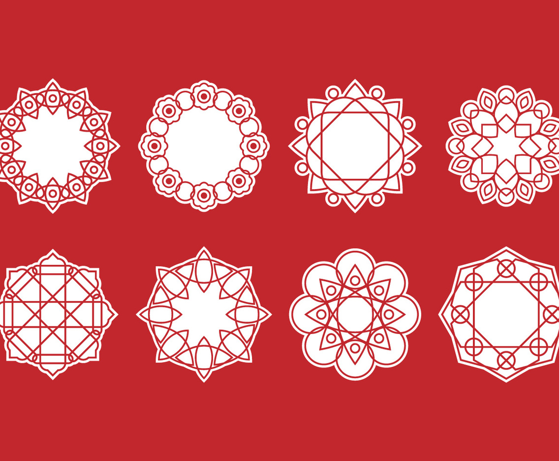 Free Set of Mandala Decorative Vector