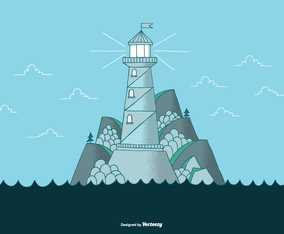 Lighthouse Landscape Vector