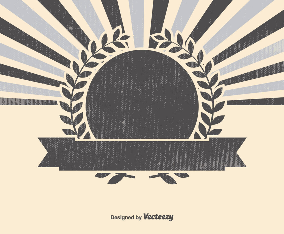 Blank Sunburst Retro Background