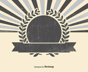 Blank Sunburst Retro Background