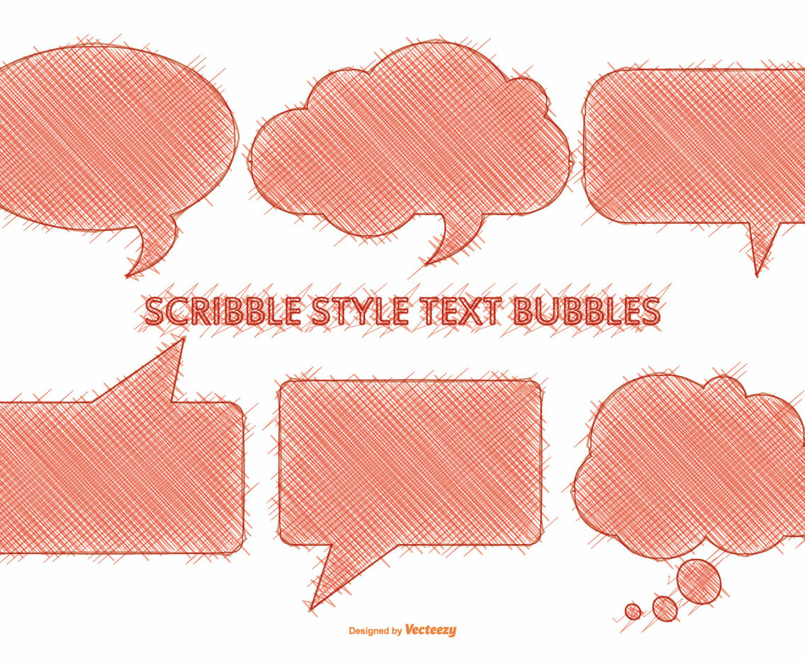 Scribble Style Speech Bubbles