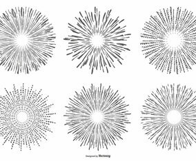 Vintage Sunburst Shapes