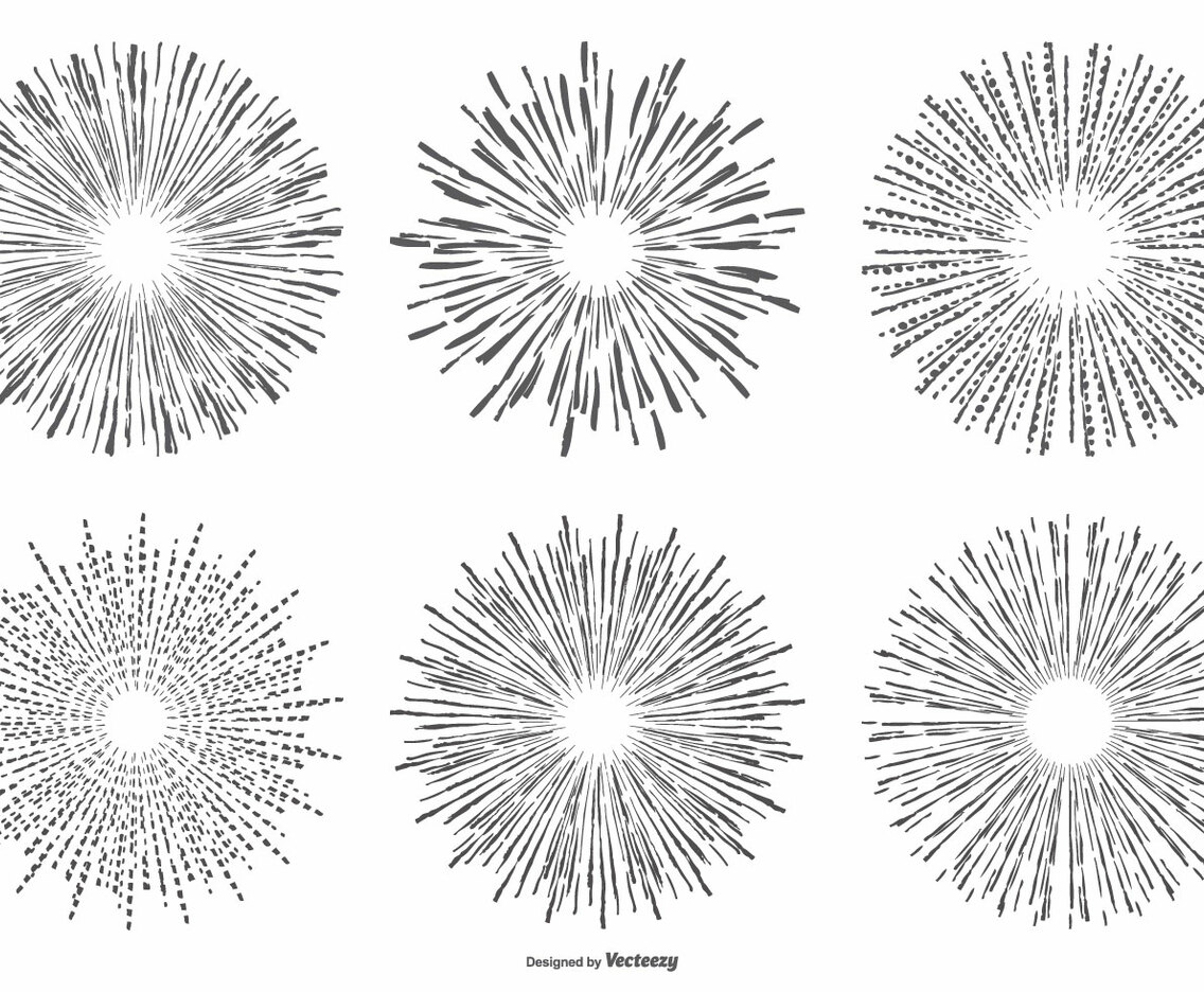 Vintage Sunburst Shapes