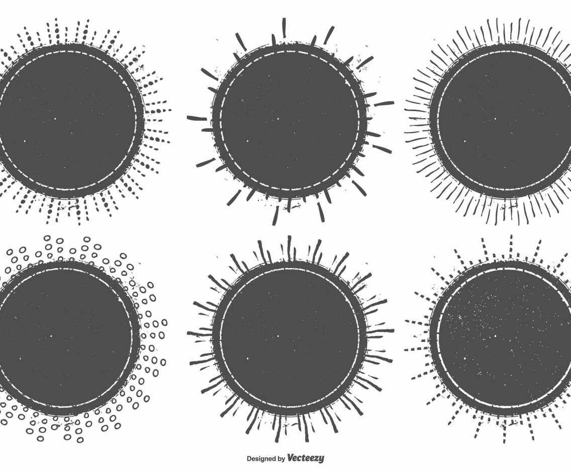 Vintage Style Sunburst Badges