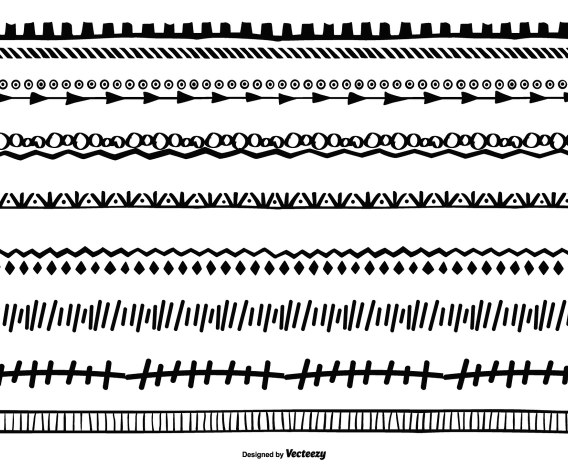 Hand Drawn Style Border Set