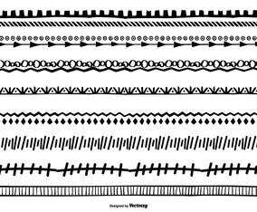 Hand Drawn Style Border Set