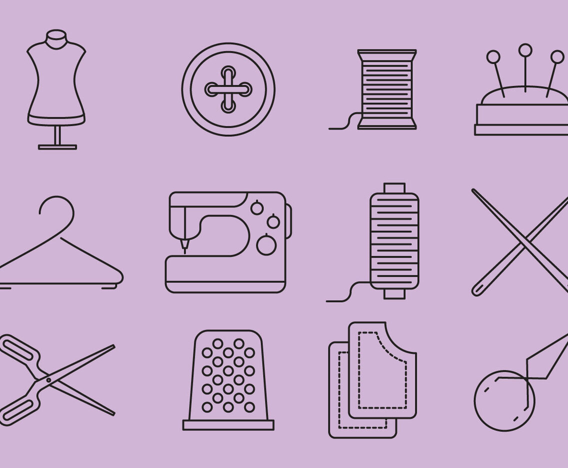 Fashion And Sewing Icons