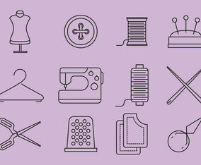 Fashion And Sewing Icons