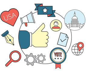 Political Vector Badges