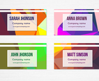 Free Vector Colorful Geometric Business Cards