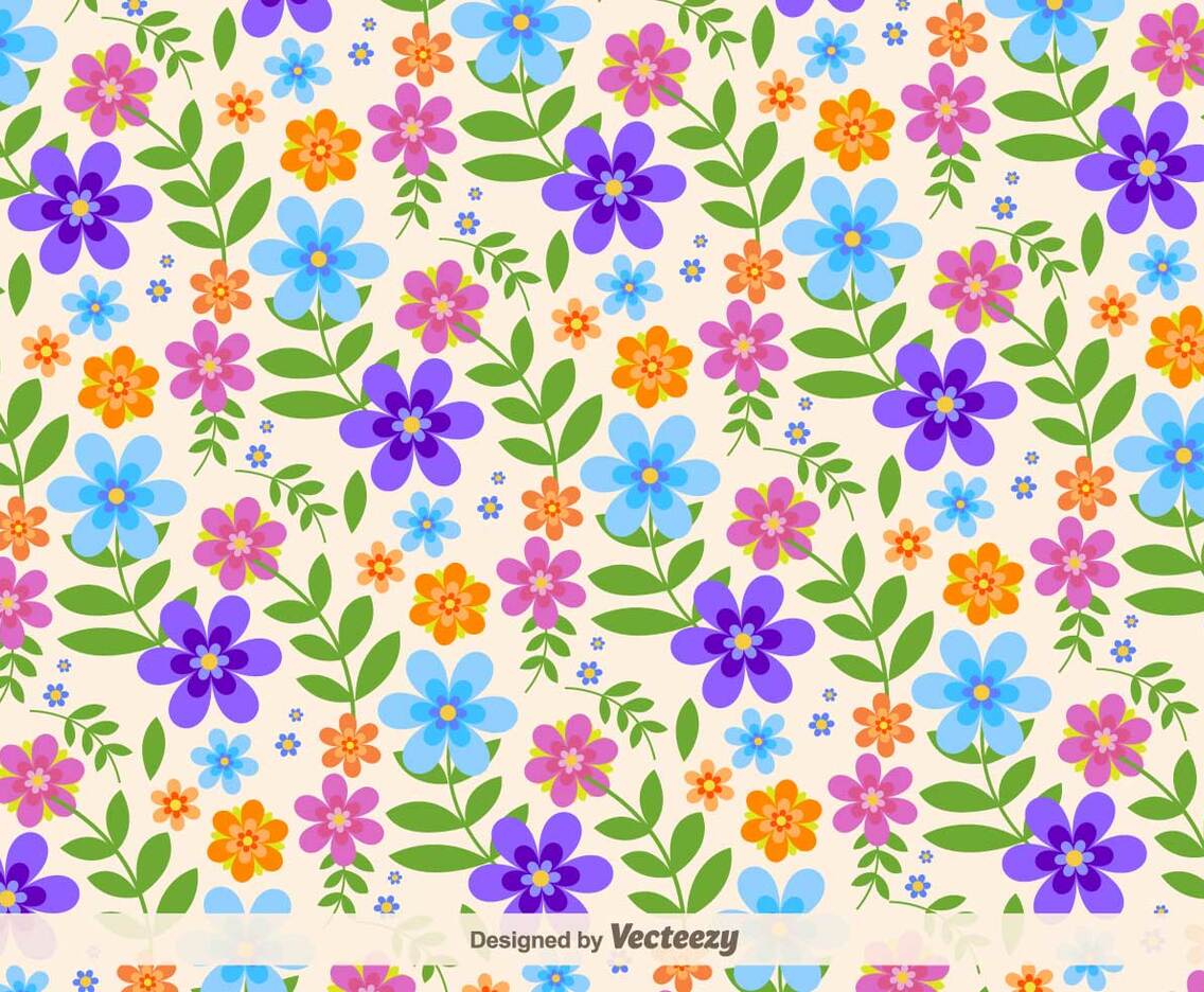Floral Retro Vector Background
