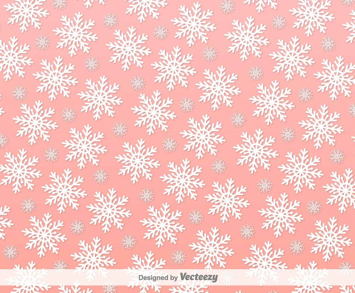 Snowflakes Pink Vector Background