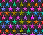 Vector Background With Colorful 3D Stars Seamless Pattern