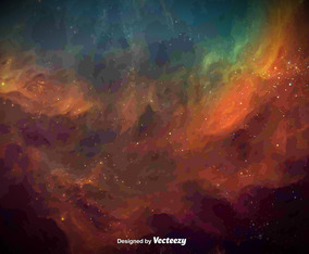 Vector Watercolored Galaxy Texture