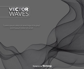 Vector Black Abstract Wave Element