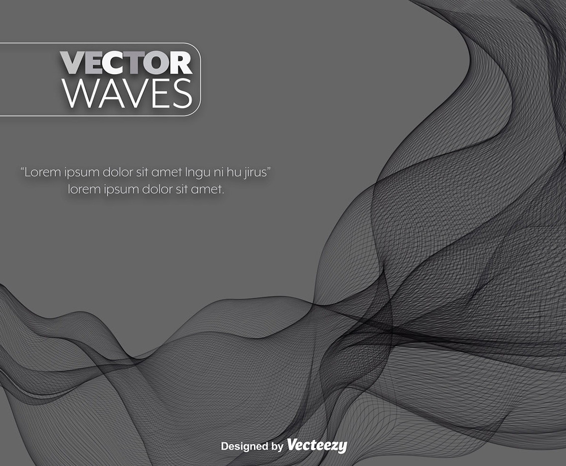 Vector Black Abstract Wave Element