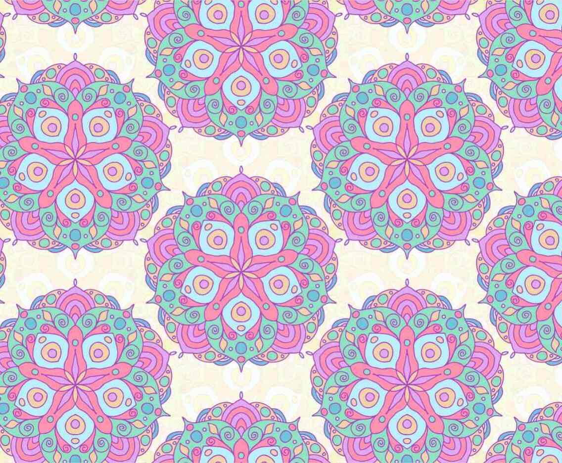 Pink Vector Colorful Mandala Pattern