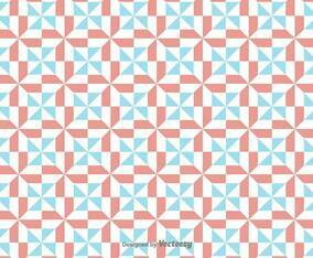 Vector Simple Pattern With Red And Blue Geometric Figures
