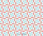 Vector Simple Pattern With Red And Blue Geometric Figures
