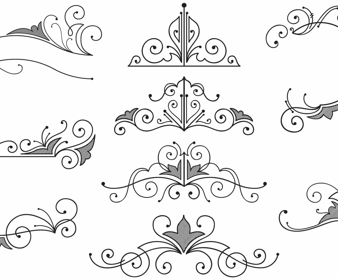 Vintage Ornaments Vectors
