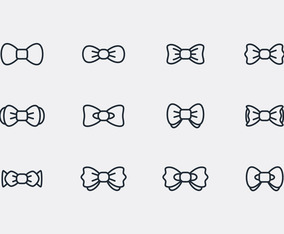 Bow Ties Icon Vectors