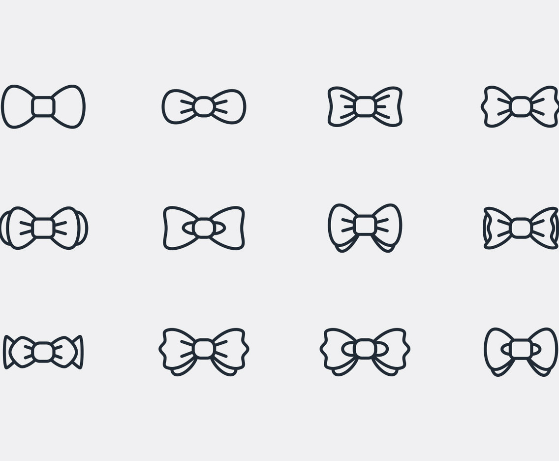Bow Ties Icon Vectors