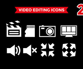 Video Editing Icons Vector 2