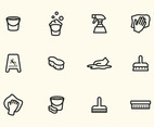 Simple Vector Stroke Cleaning Icons