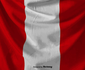 Wrinkled Vector Peru Flag Illustration