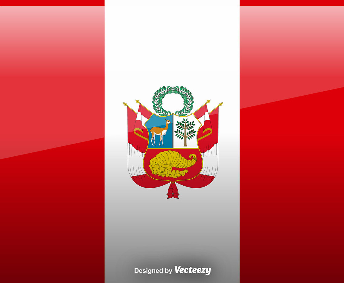 Vector Peru Flag Icon Background