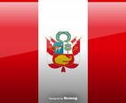 Vector Peru Flag Icon Background