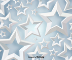 Vector 3D White Stars Background