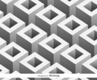 Vector pattern with 3D geometric shapes