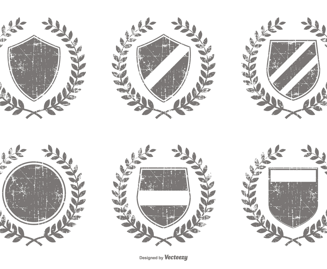 Distressed Vector Crest Shapes