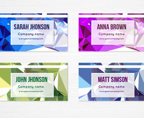 Free Vector Colorful Geometric Business Cards