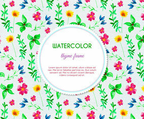 Free Vector Watercolor Herb and Flower Background