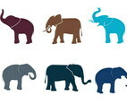 Elephant Silhouette Isolated Vector