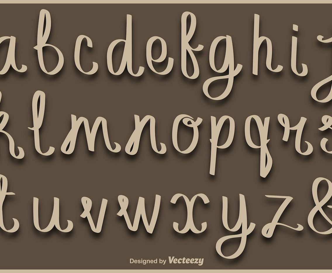 Lowercase Handwritten Letters Vector Alphabet