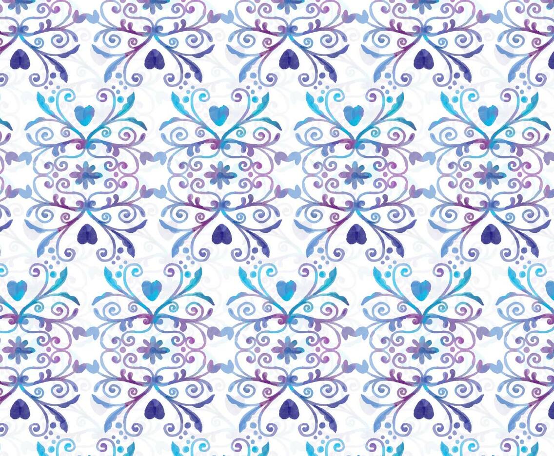 Blue and Purple Vector Watercolor Royal Background