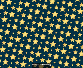 Vector Golden Stars Pattern