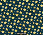 Vector Golden Stars Pattern