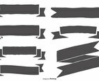 Hand Drawn Style Ribbon Set