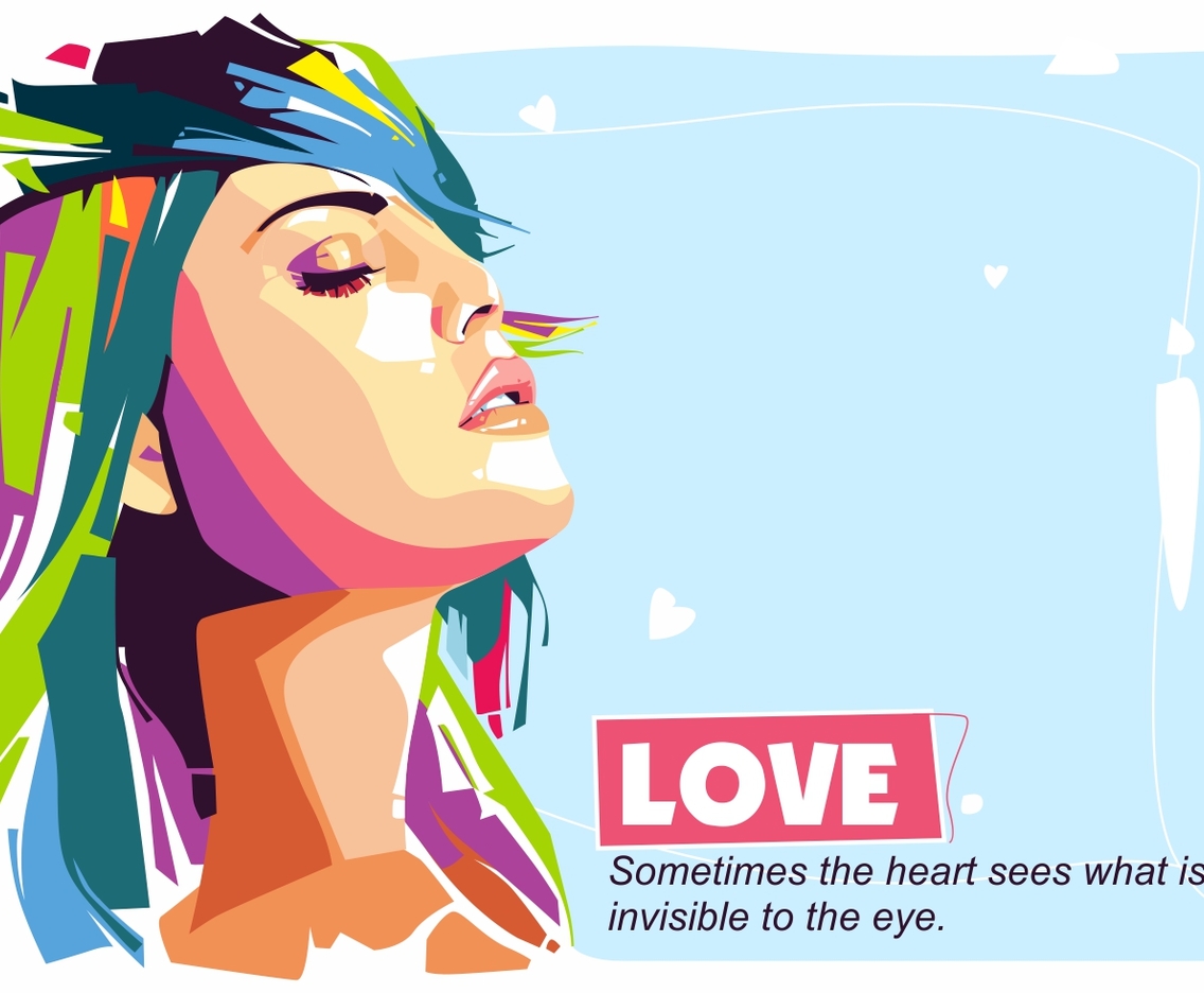 Love Sweet Girl Vector