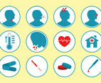 Sick and Medical Icon Vector Set