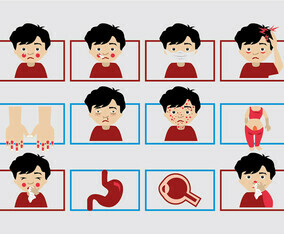 Sick Child Icon Vector