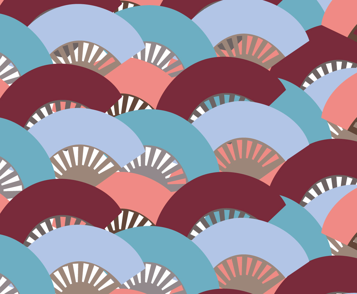 Colorful Spanish Fan Pattern