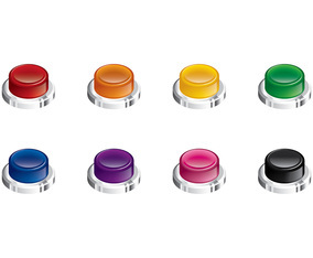 Arcade Button Isometric Vector