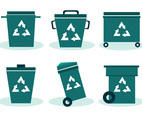 Trash Can Vector Set